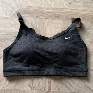 Nike Women's Black Leopard Sports Bra